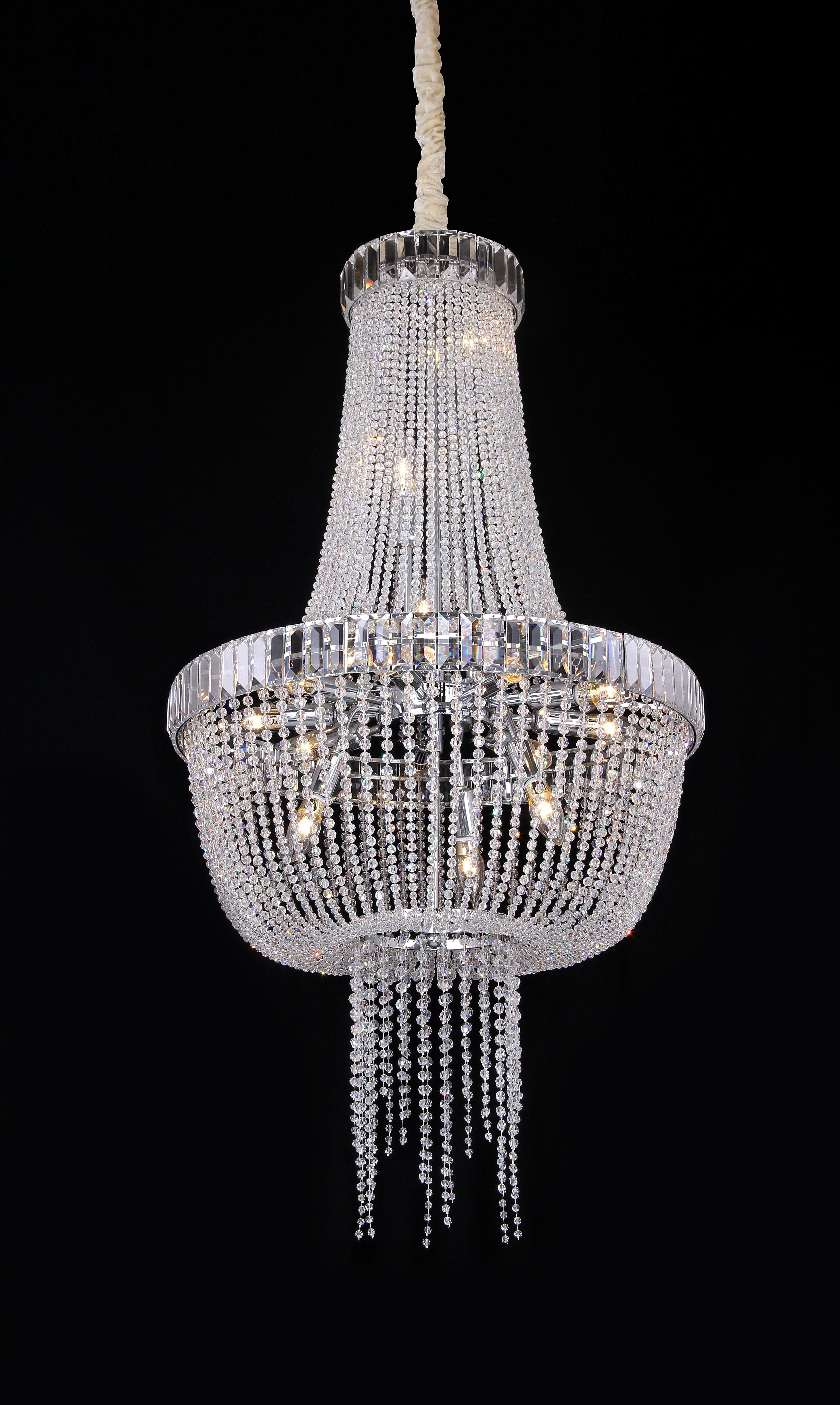 Luxury Modern Empire Crystal Chandelier for Foyer / entryway / Living Room