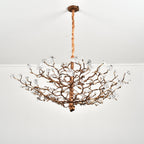 Livio Gemstone Branch Brass Round Chandelier