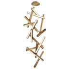 Modern Vertical Geometric Aluminum Chandelier for Staircase / foyer / high-Ceiling