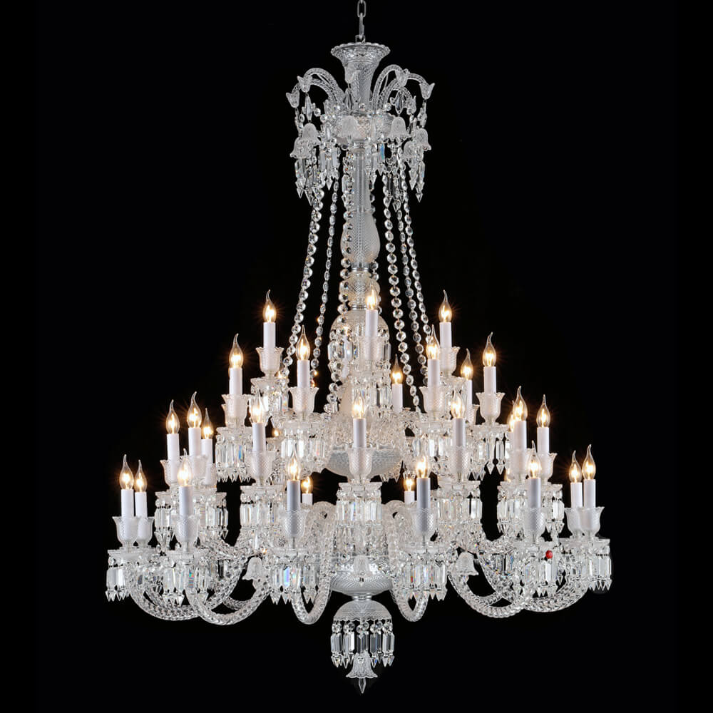 Large 36 Lights Baccarat Crystal Chandelier