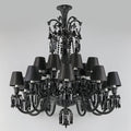 18 Lights Black Baccarat Chandelier