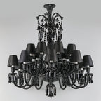 18 Lights Black Baccarat Chandelier