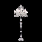 Auralite Classic Luxury Zénith Crystal Candelabra with Fabric Shade