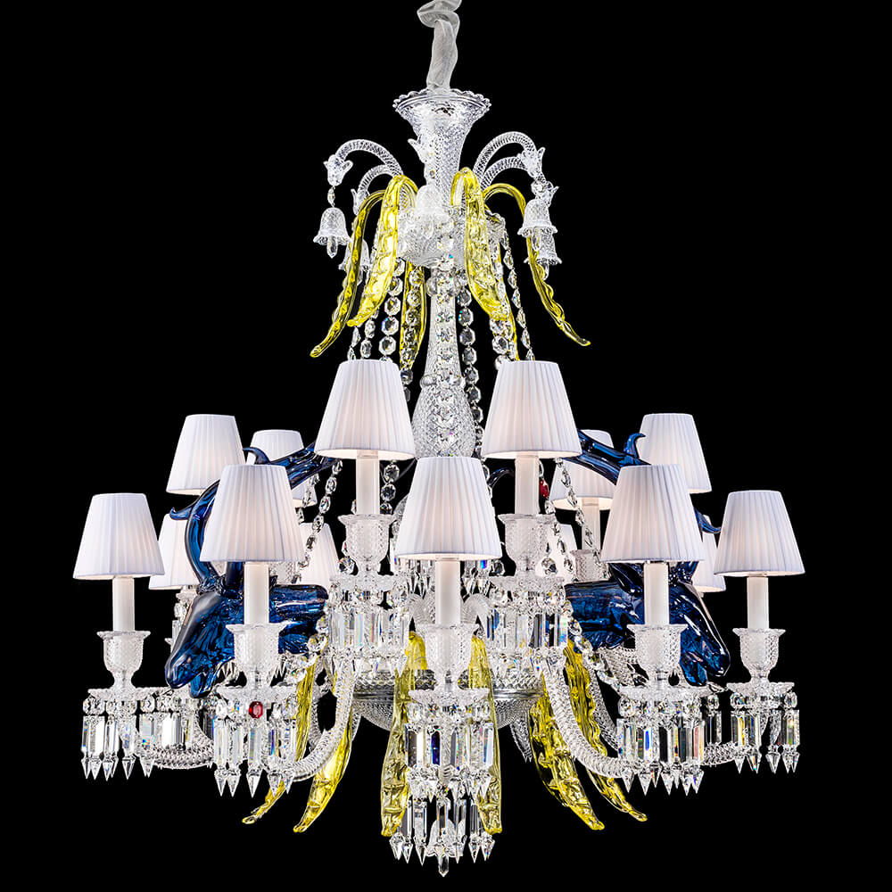Entrance Zenith Deer Baccarat Crystal Chandelier