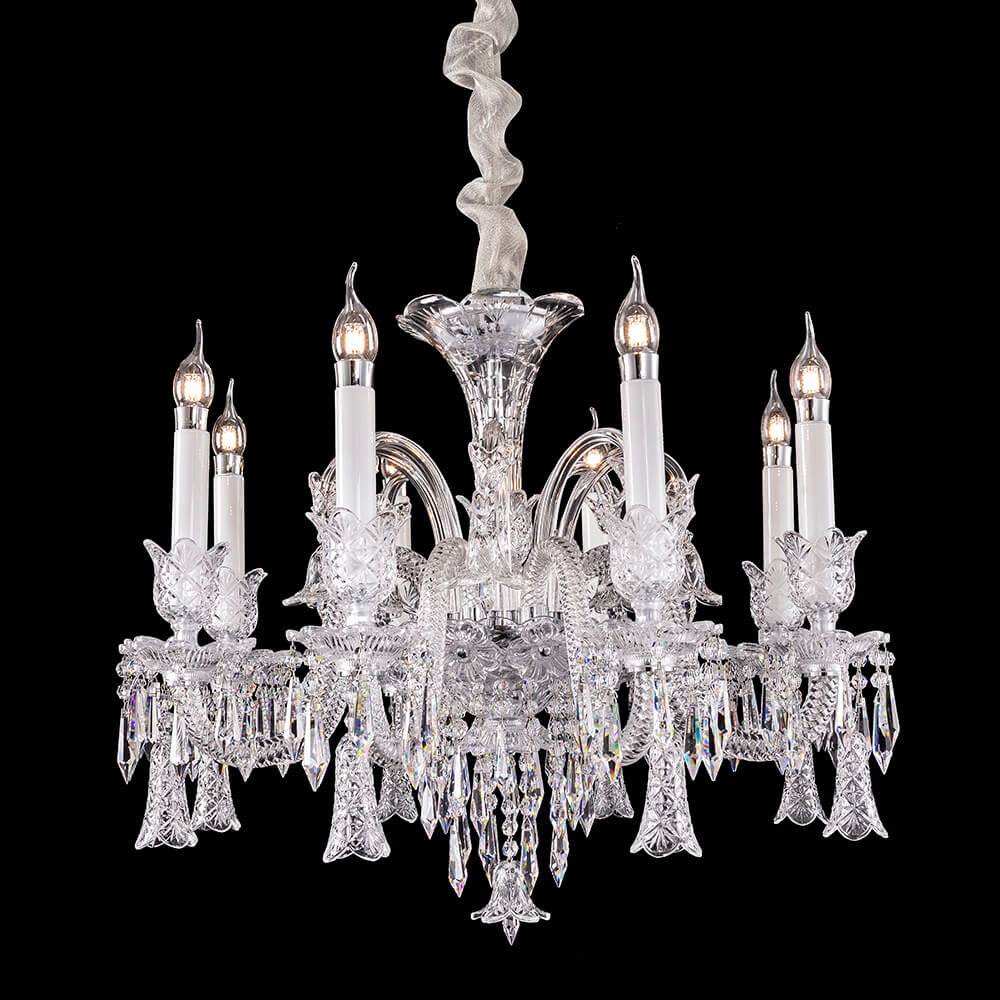 8 Lights Small Bell Baccarat Chandelier