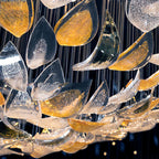 Golden Floating Leaves Chandelier