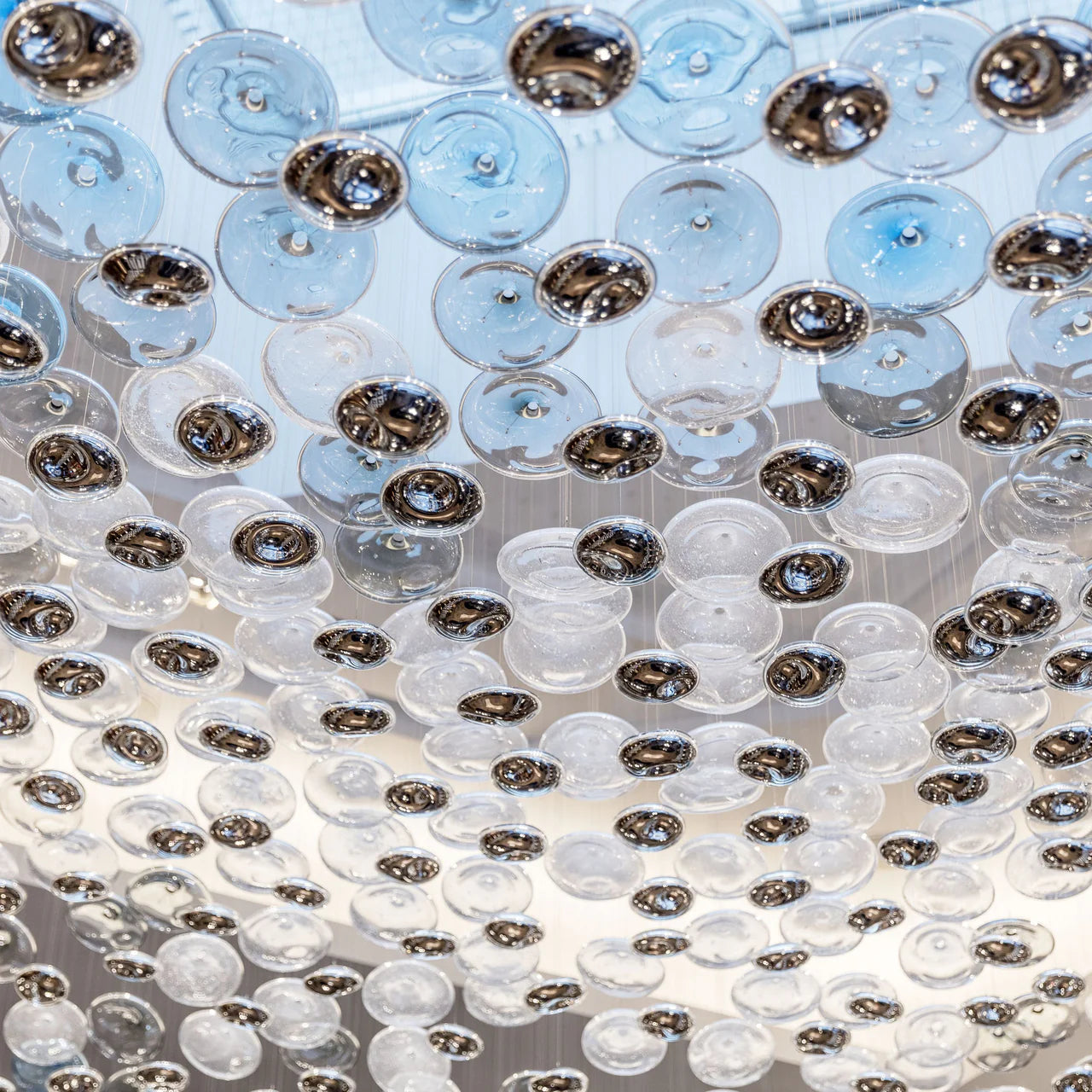 Flying Wave Glass Bubble Chandelier