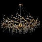 Dawn Livio Teardrop Branching Brass Round Chandelier