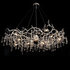 Dawn Livio Teardrop Branching Brass Round Chandelier