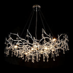 Dawn Livio Teardrop Branching Brass Round Chandelier