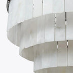 Modern Alabaster Tiered Chandelier