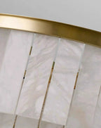 Modern Alabaster Tiered Chandelier