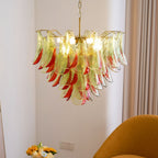 Emerald Flame Murano Glass Chandelier