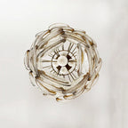 Mazzega Murano Transparent Amber Glasses Chandelier