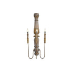 Medway Wood Candle Wall Lamp