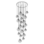 Multi Lava Round Chandelier