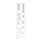 Multi Lava Round Chandelier