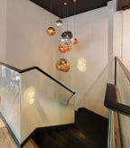 Multi Lava Round Chandelier