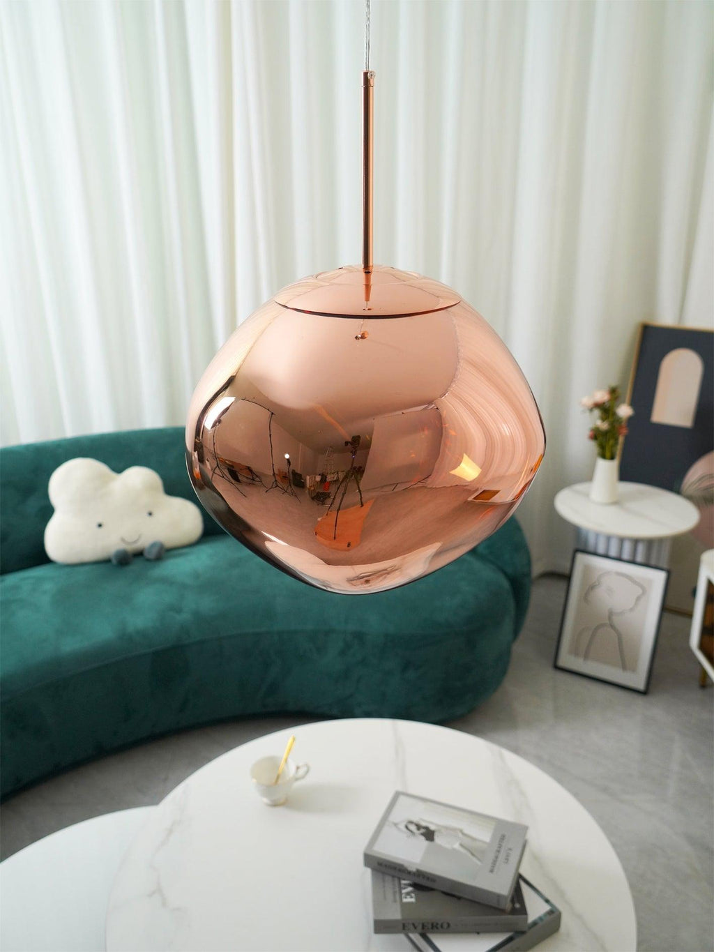 Multi Lava Round Chandelier