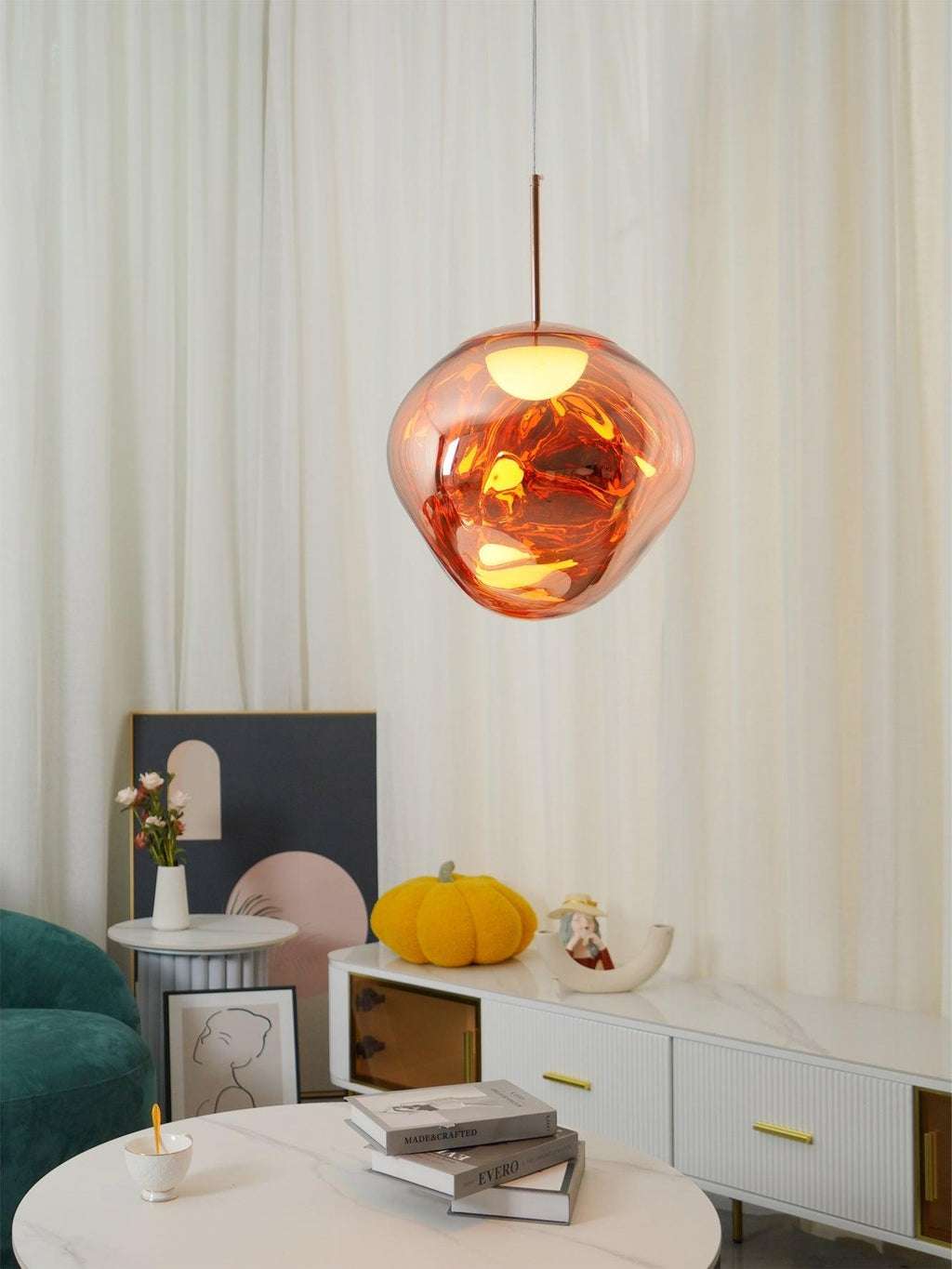 Multi Lava Round Chandelier
