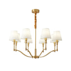 Meridian Mid Century Brass Chandelier