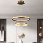 Minimalistic Crystal Quartz LED Chandelier