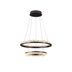 Minimalistic Crystal Quartz LED Chandelier