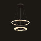 Minimalistic Crystal Quartz LED Chandelier