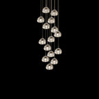 Cherry Crystal Spiral Chandelier