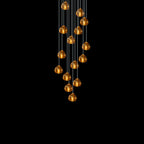 Cherry Crystal Spiral Chandelier