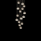 Cherry Crystal Spiral Chandelier