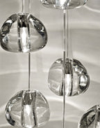 Cherry Crystal Spiral Chandelier