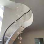 Cherry Crystal Spiral Chandelier