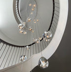 Cherry Crystal Spiral Chandelier