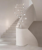 Cherry Crystal Spiral Chandelier