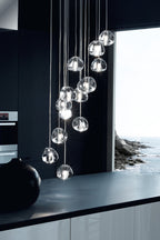 Cherry Crystal Spiral Chandelier