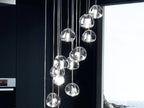 Cherry Crystal Spiral Chandelier