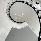 Cherry Crystal Spiral Chandelier