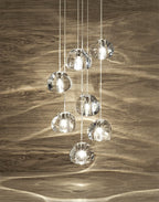 Cherry Crystal Spiral Chandelier