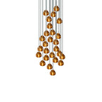 Cherry Crystal Spiral Chandelier