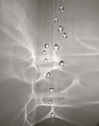 Cherry Crystal Spiral Chandelier