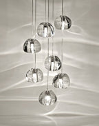 Cherry Crystal Spiral Chandelier