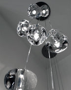Cherry Crystal Spiral Chandelier