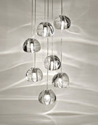 Cherry Crystal Spiral Chandelier