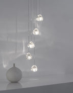 Cherry Crystal Spiral Chandelier