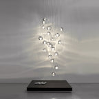 Cherry Crystal Spiral Chandelier