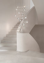 Cherry Crystal Spiral Chandelier