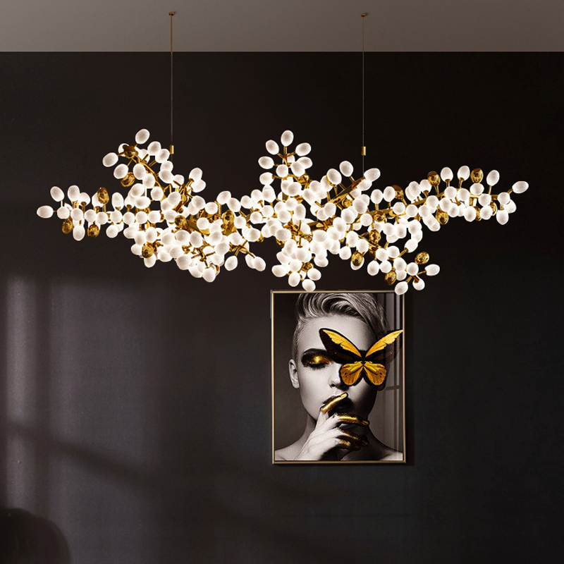 Modern Artistic Linear Elegant Grape Extra Large Branch Chandelier