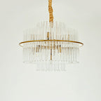 Modern European Round K9 Crystal Chandelier Ceiling Light for Living and Dining Room