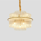 Modern European Round K9 Crystal Chandelier Ceiling Light for Living and Dining Room